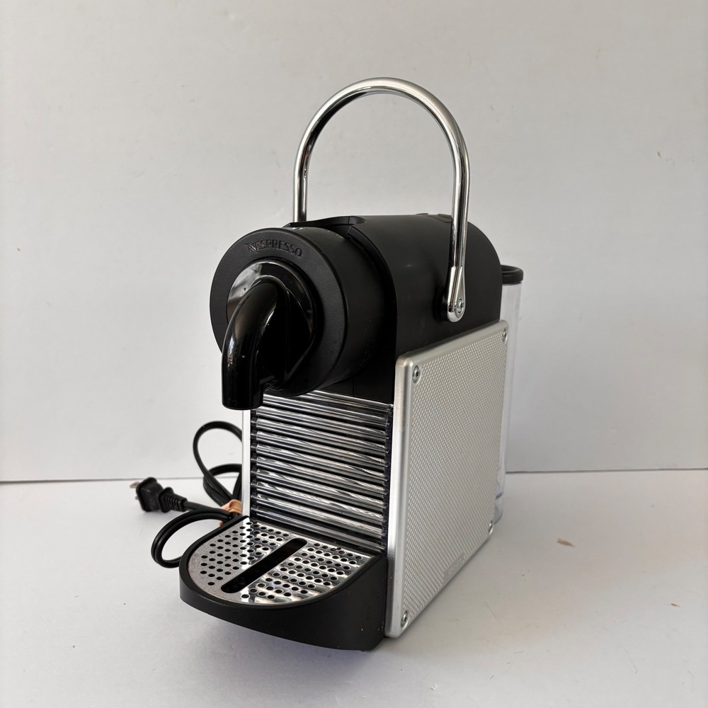 Nespresso Type D60 Coffee Machine Maker Brushed Aluminum Black